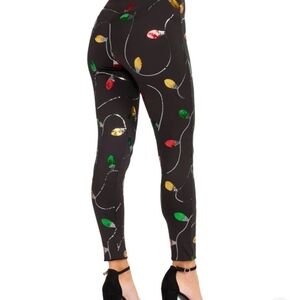 🎄Tipsy Elves Sequined String Of Lights High-waisted Leggings Size Large